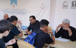 المجمع العلمي يواصل تقديم خدماته القرآنية لزائري الأربعين في بابل