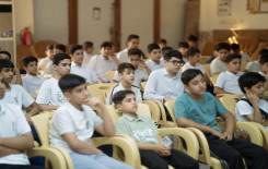 المجمع العلمي يقيم محاضرةً عن أساليب الحفظ لطلبته الحفَّاظ في قضاء الهندية