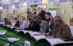 المجمع العلمي وقسم مقام الإمام المهدي (عجّل الله فرجه) يقيمان ختمة قرآنية رمضانية تعليمية للزائرين