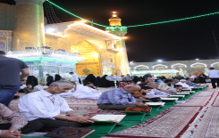 مشاركة متميزة لمعهد القرآن الكريم في الليلة الخامسة من المحافل الرجبية التي يقيمها دار القران الكريم في العتبة العلوية المقدسة