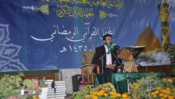 قراءاتٌ مجوَّدة مفعمةٌ بأجواء إيمانية وروحانية تشهدها الأماسي القرآنية اليومية في صحن أبي الفضل العباس(عليه السلام)..