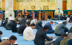 ضمن فعاليات ملتقى النورين.. قرّاء العتبة العسكرية المقدسة يشاركون في الختمة القرآنية المركزية في بابل