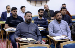 دروس عملية ونظرية تشهدها دورة ربيع القرآن التي يقيمها المجمع العلمي في كربلاء