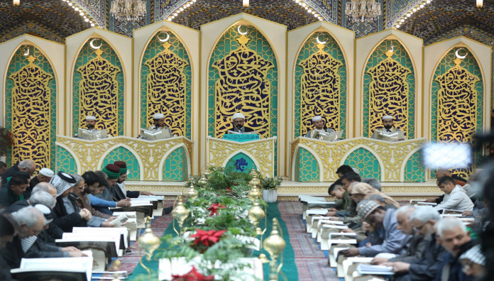 المجمع العلمي يختتم فعاليات الختمة المركزية في صحن مرقد أبي الفضل العباس (عليه السلام)