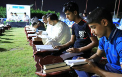 جانب من الختمات القرآنية الرمضانية المرتلة في (جامع الامام المهدي (عجل الله تعالى فرجه الشريف) - ناحية المهناوية ، حسينية أبو حلان - ناحية الحرية ، مسجد السيدة زينب (عليها السلام) - ناحية الحرية ) التي يقيمها معهد القرآن الكريم فرع النجف الأشرف التابع ل
